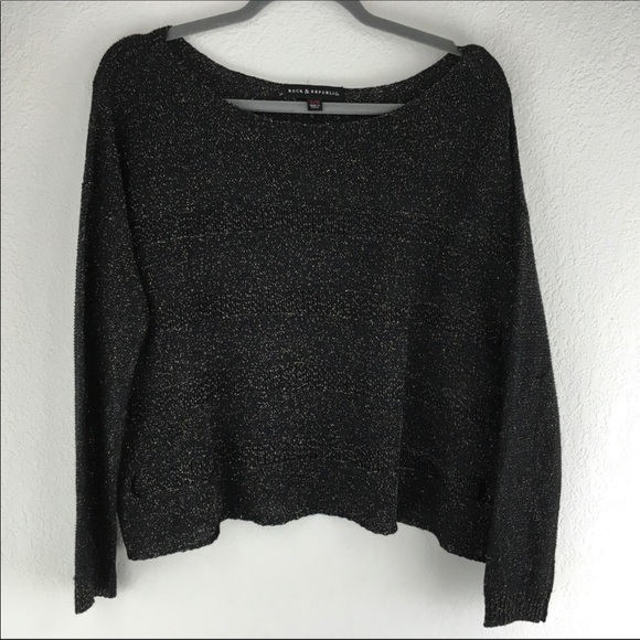 3/$15! Rock&Republic Oversized Metallic Sweater - Picture 3 of 8